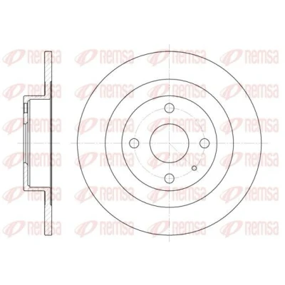 Imagem de REMSA Disco de travão MAZDA: 323 F 6, FAMILIA 6 Eixo traseiro 261mm 10mm 4 cheio 6833.00 B26Y26251,BJ3Y26251,BDM700010,DCA683300 Discos