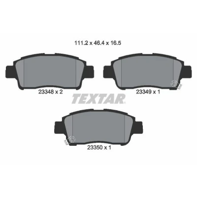 Imagem de TEXTAR 2334803 Jogo de pastilhas para travão disco com avisador sonoro desgaste TOYOTA: Yaris I Hatchback, III Hatchback
