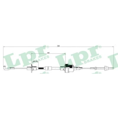 Imagem de LPR C0129C Cabo de Embreagem com afinação manual OPEL: Astra F CC, Sedan