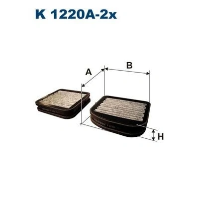 Imagem de Filtros habitáculo carvão ativado filtron k1220a 2x