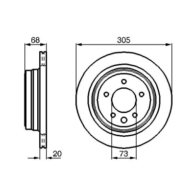 Imagem de Disco de travão BOSCH 0 986 478 660 voltar/ventilado/1 peça
