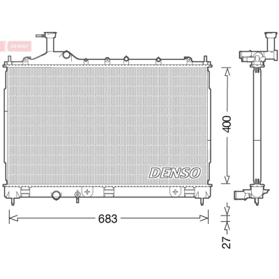 Imagem de DENSO DRM45038 Radiador, arrefecimento do motor 400 707 27