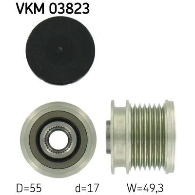 Imagem de SKF VKM 03823 Polia Roda Livre do Alternador 49,3 MERCEDES BENZ: Classe E T modell, C Sedan, Sprinter 3.5 Van