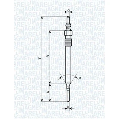 Imagem de MAGNETI MARELLI 062900061304 Vela incandescente 4,4V 8A M10X1 AUDI: A3 Sportback, Q3, Sedan, VOLKSWAGEN: Passat B8 Variant, Golf 7, 7 Variant