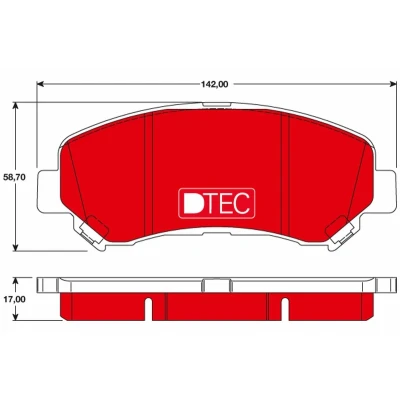 Imagem de TRW DTEC COTEC GDB3467DTE Jogo de pastilhas para travão disco não preparado indicador aviso desgaste NISSAN: Qashqai / Qashqai+2 I