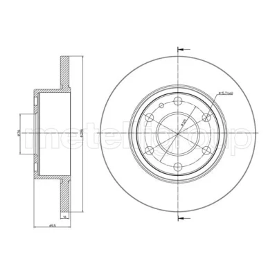 Imagem de METELLI Disco de travão IVECO: DAILY 4, 4 Kasten/Kombi 296,0mm 16,0mm 6 cheio 23 1038C Discos