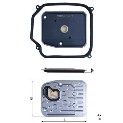 Imagem de MAHLE ORIGINAL HX 272D1 Filtro de Transmissão com juntas