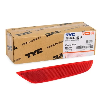 Imagem de TYC 17 0243 00 9 Reflector Vermelho à direita VOLKSWAGEN: GOLF 6