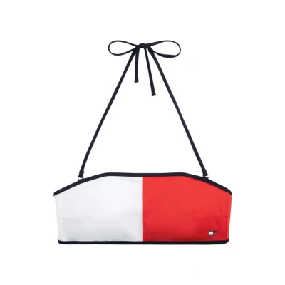 Imagem de Tommy Hilfiger CORE FLAG Bandeau Parte de cima biquíni, Mulheres, Tamanho: 36, Dark night navy
