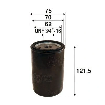 Imagem de VALEO 586052 Filtro de óleo UNF 3/4&quot; 16 aparafusado JEEP: Grand Cherokee 2, II, I, OPEL: Frontera A SUV