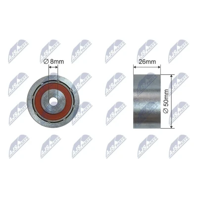 Imagem de NTY RNK CT 058 Polia Tensora PEUGEOT: 206 Hatchback, 307 406 Sedan, CITROËN: Berlingo / First I Van, Xantia Hatchback