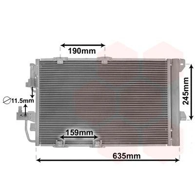 Imagem de VAN WEZEL 37005326 Condensador com secador Alumínio 554 OPEL: Astra G Caravan, Zafira A, CC