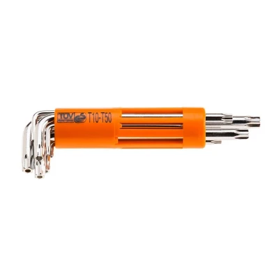 Imagem de NEO TOOLS 09 524 Kit de chaves parafusos angulares T 10H,T 15H,T 20H, 25H,T 30H,T 40H, 45H,T 50H aço cromo vanádio 8