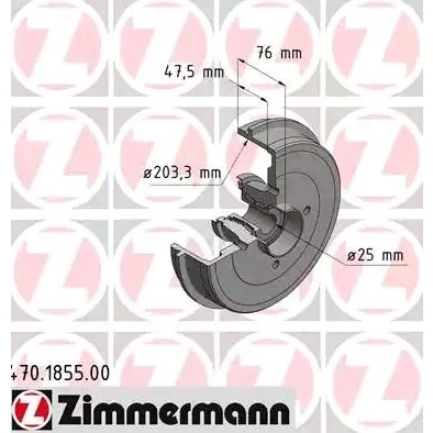 Imagem de ZIMMERMANN 470.1855.00 Tambor de Travão com o rolamento da roda, anel sensor do ABS 234