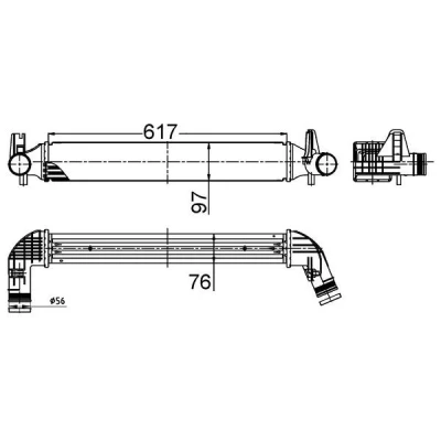 Imagem de MAHLE ORIGINAL CI 516 000S Intercooler VOLKSWAGEN: Polo V Hatchback, AUDI: A1 Sportback, SKODA: Fabia 2