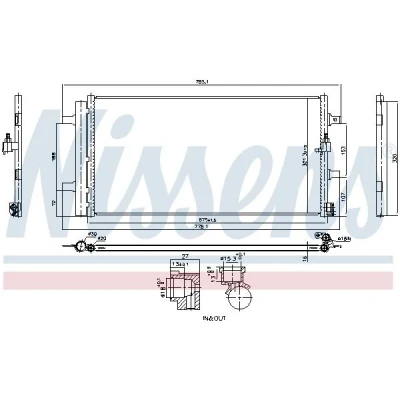 Imagem de NISSENS 941261 Condensador com secador Alumínio 635mm R134a, R1234yf