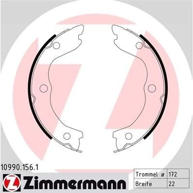 Imagem de ZIMMERMANN 10990.156.1 Maxilas de Travão Mão A imagem corresponde ao volume fornecimento NISSAN: X Trail