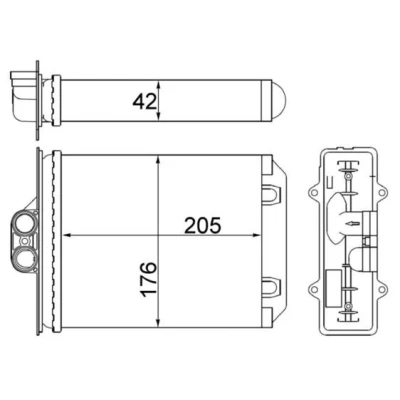 Imagem de MAHLE ORIGINAL AH 216 000S Radiador Quente OPEL: Vectra B Carrinha