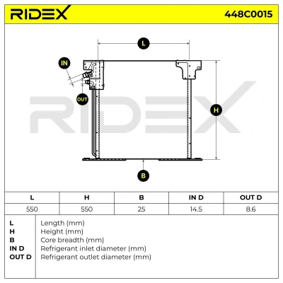Imagem de NISSENS 94385 Condensador com secador Alumínio 415 R 134a OPEL: Astra G Caravan, Zafira A, CC