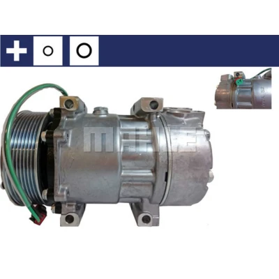 Imagem de MAHLE ORIGINAL ACP 128 000S Compressor SD7H15 24 PAG 46 R 134a com retentor