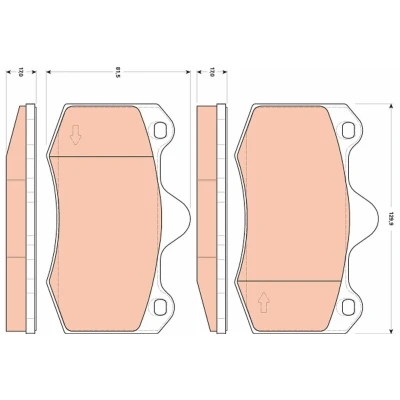 Imagem de TRW GDB1852 Jogo de pastilhas para travão disco não preparado indicador aviso desgaste SEAT: Ibiza 3, 4 Sportcoupe,