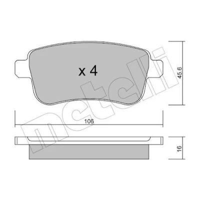 Imagem de METELLI 22 0818 0 Jogo de pastilhas para travão disco excl. contacto aviso desgaste RENAULT: MEGANE 3 Grandtour, 3, Coupe