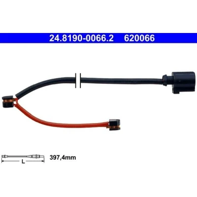 Imagem de ATE 24.8190 0066.2 Sensor de Desgaste Pastilha Freio PORSCHE: Cayenne