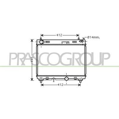 Imagem de PRASCO TY325R002 Radiador, arrefecimento do motor Alumínio 349mm 478mm 16mm Aletas de refrigeração soldadas TOYOTA: Yaris II Hatchback