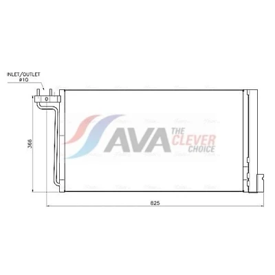 Imagem de AVA COOLING SYSTEMS FD5705D Condensador com secador Alumínio 722mm R134a FORD: FOCUS 3 Turnier, 3, Grand C Max