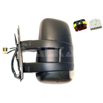 Imagem de espelho retrovisor Alkar 9239249 esquerda elétrico aquecível, com grande angular, Braço do curto, convexo para veículo volante à e