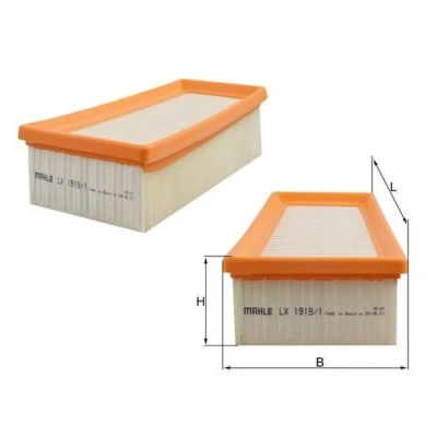 Imagem de MAHLE ORIGINAL LX 1919/1 Filtro de ar 62,3 120 198 Cartucho filtrante