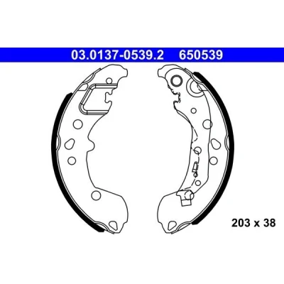 Imagem de ATE 03.0137 0539.2 Maxilas de Travão 203mm 38mm com alavanca