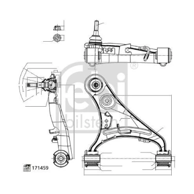 Imagem de FEBI BILSTEIN 185763 Braço de suspensão LAND ROVER: Discovery 4