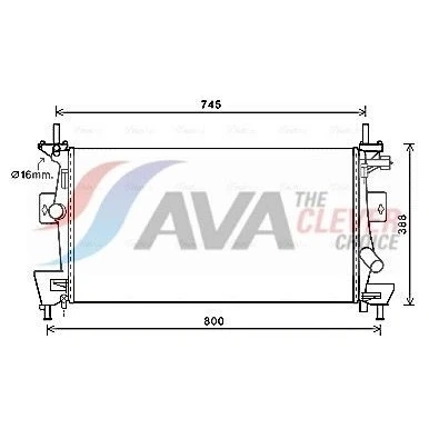 Imagem de Radiador, arrefecimento do motor AVA QUALITY COOLING FD2475
