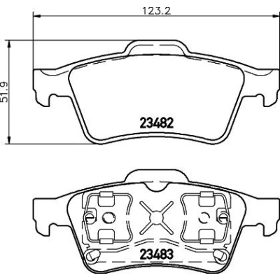 Imagem de HELLA 8DB 355 009 121 Jogo de pastilhas para travão disco não preparado indicador aviso desgaste RENAULT: MEGANE 2, LAGUNA 2 Grandtour