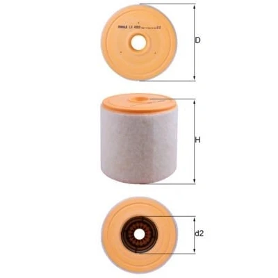 Imagem de MAHLE ORIGINAL LX 4959 Filtro de ar 158 160 Cartucho filtrante AUDI: A7 Sportback