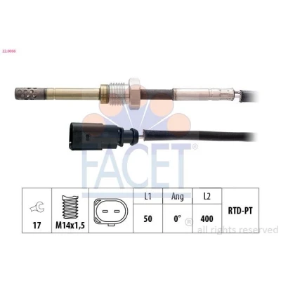 Imagem de FACET 22.0066 Sensor AUDI: A4 B8 Avant, Sedan