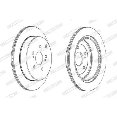 Imagem de FERODO PREMIER DDF2072C Disco de travão 308 16 5 ventilado revestido sem parafusos SUZUKI: Grand Vitara 2 SUV