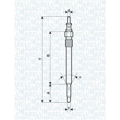 Imagem de MAGNETI MARELLI 062900012304 Vela incandescente 11,5V 10A M10X1 MERCEDES BENZ: Classe C Sedan, E T modell, Sedan