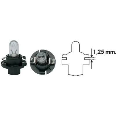 Imagem de MAGNETI MARELLI 002053000000 Lâmpada 12 1,2 B2,4W preto