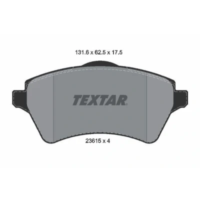 Imagem de TEXTAR 2361501 Jogo de pastilhas para travão disco não preparado indicador aviso desgaste LAND ROVER: Freelander I SUV