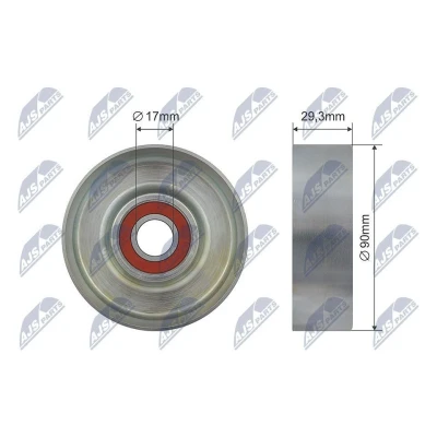 Imagem de NTY RNK HY 519 Polia de desvio/de guia, correia trapezoidal 90mm