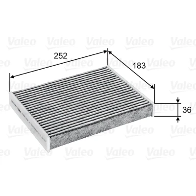 Imagem de VALEO CLIMFILTER PROTECT 715802 Filtro, ar do habitáculo Filtro de carvão ativado 251 180 35 RENAULT: Zoe