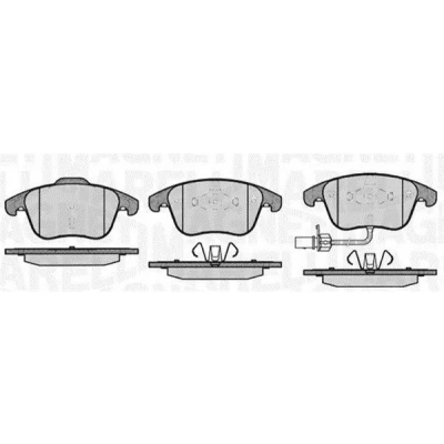 Imagem de MAGNETI MARELLI 363916060139 Jogo de pastilhas para travão disco com sensor desgaste integrado AUDI: A4 B8 Avant, A5 Sportback, Sedan