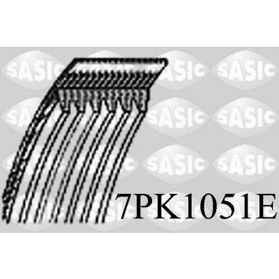 Imagem de SASIC 7PK1051E Correia trapezoidal estriada 1051 7 elástico DACIA: Lodgy, Duster SUV, RENAULT: Megane 4