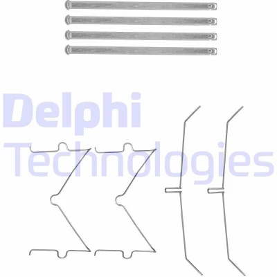 Imagem de DELPHI LX0627 Kit de acessórios, pastilhas travão TOYOTA: Land Cruiser 200