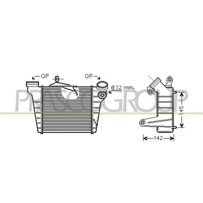 Imagem de PRASCO SK322N003 Intercooler com acoplamentos rápidos SEAT: Ibiza 3, VOLKSWAGEN: Polo IV Hatchback, SKODA: Fabia I Hatchback