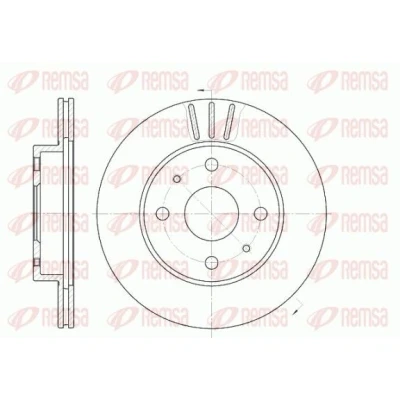 Imagem de REMSA 6954.10 Disco de travão Eixo dianteiro 233,8, 233,8 16 4 ventilado DAIHATSU: Sirion II, Cuore 6