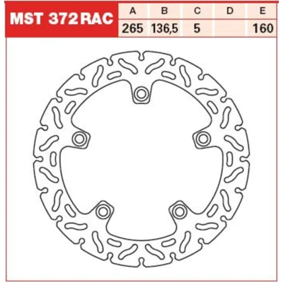 Imagem de TRW MST372RAC Disco de travão 265 5