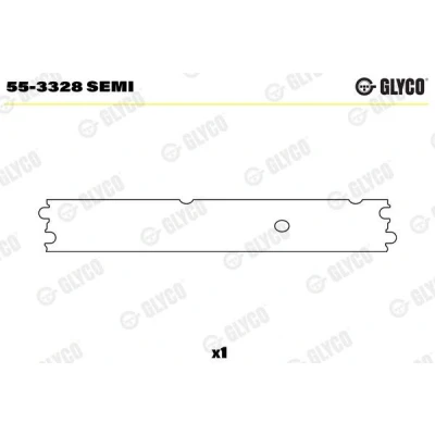 Imagem de GLYCO 55 3328 SEMI Casquilho da chumaceira, biela